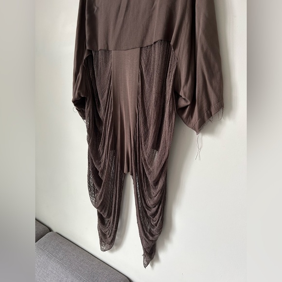 Raquel Allegra | backless shredded long button down - Picture 9 of 12